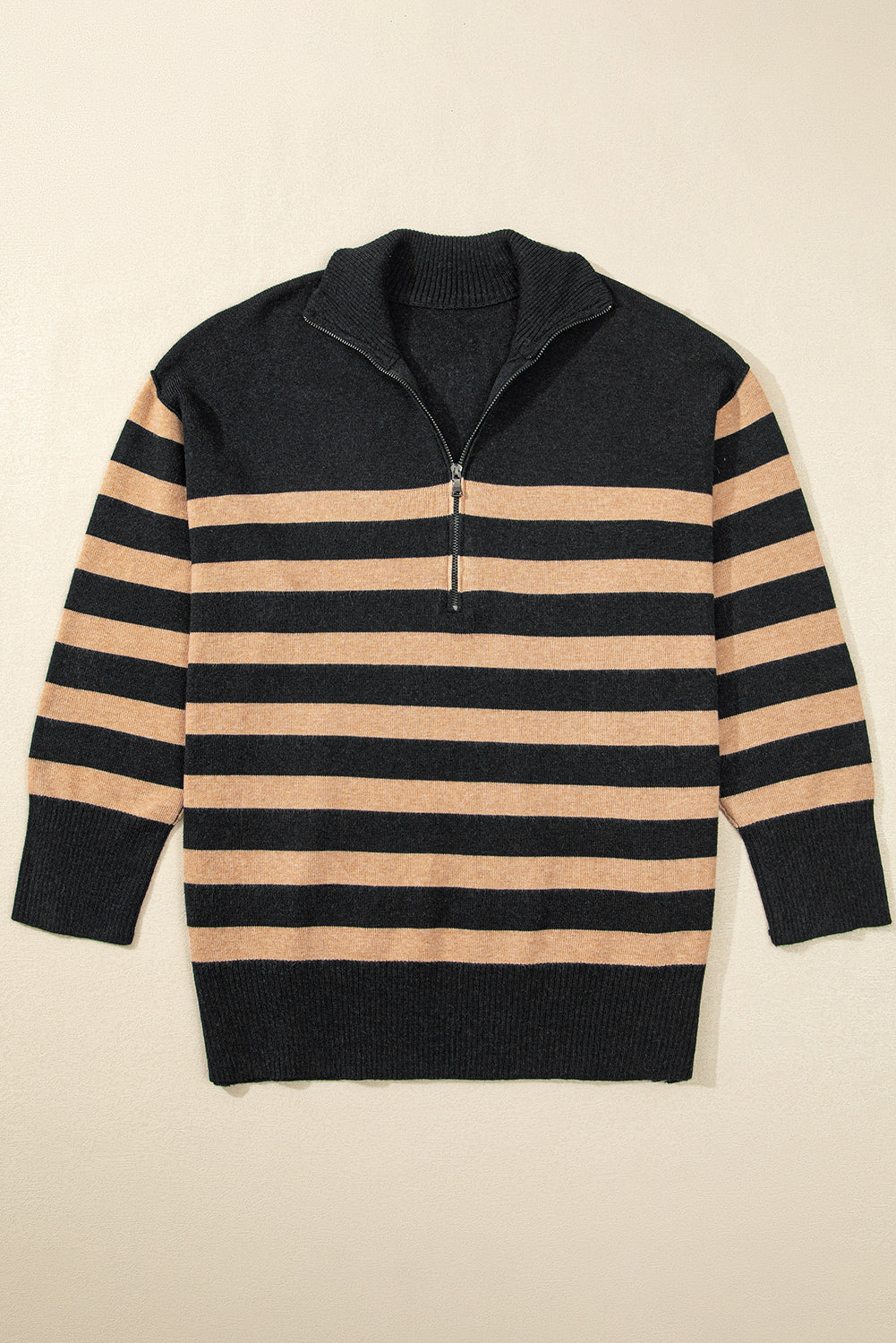 Trendy Casual Pullover Sweater met Lange Mouwen en Streeppatroon voor Dames