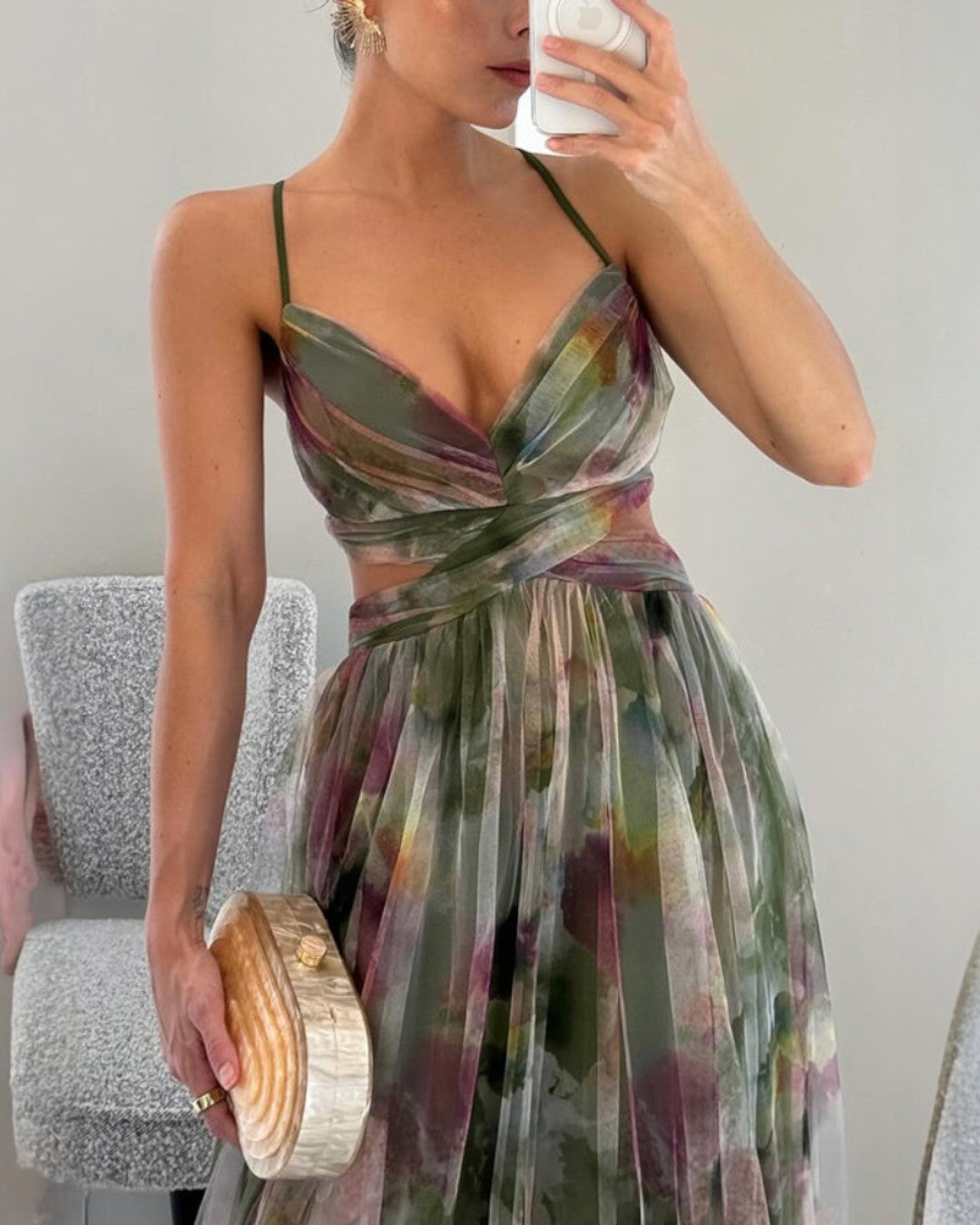 Giselle - Betoverende Maxi-jurk met Bloemenprint