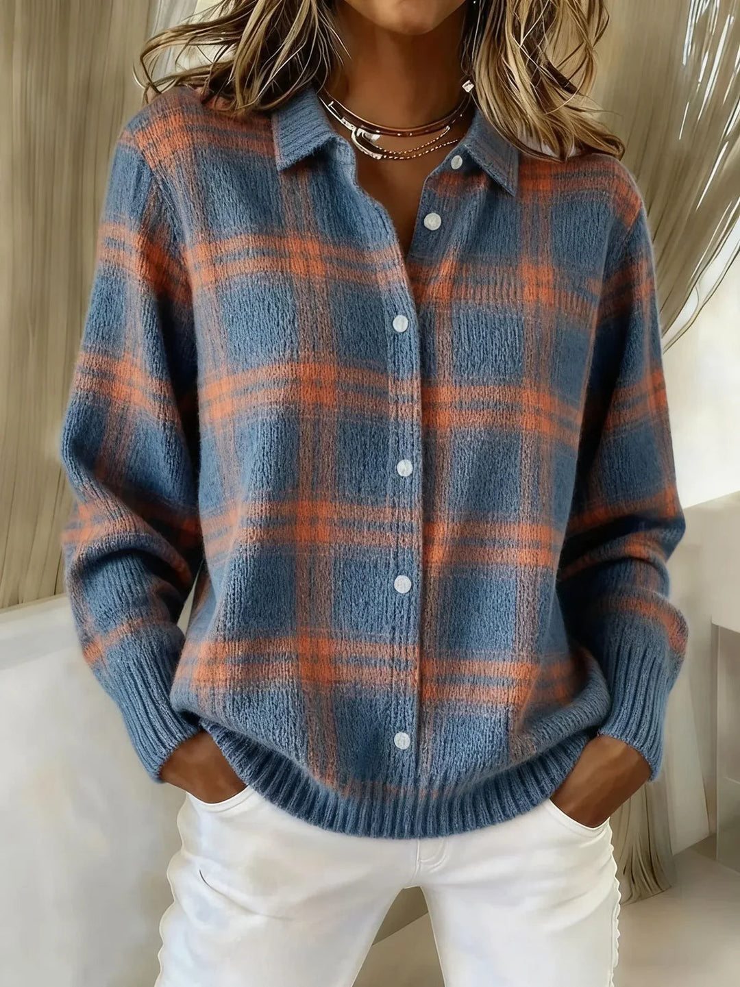 Camille™ | Geruite Cardigan