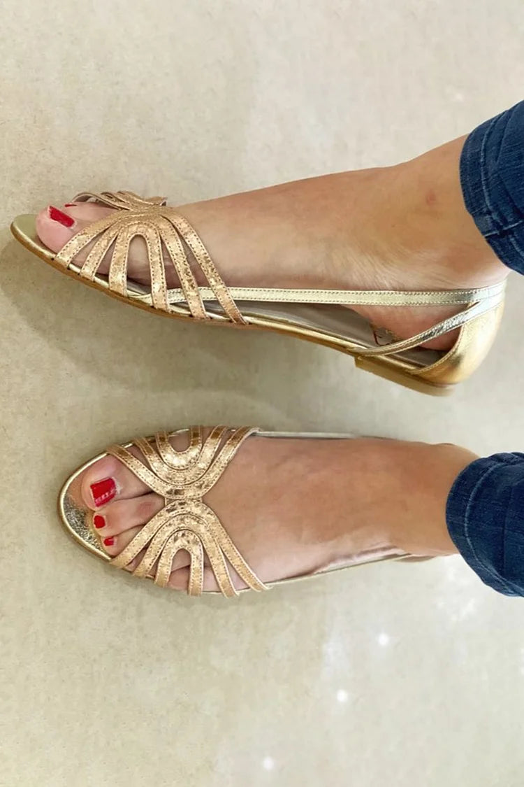 Eleonora | Gouden Sandalen Zomerlicht