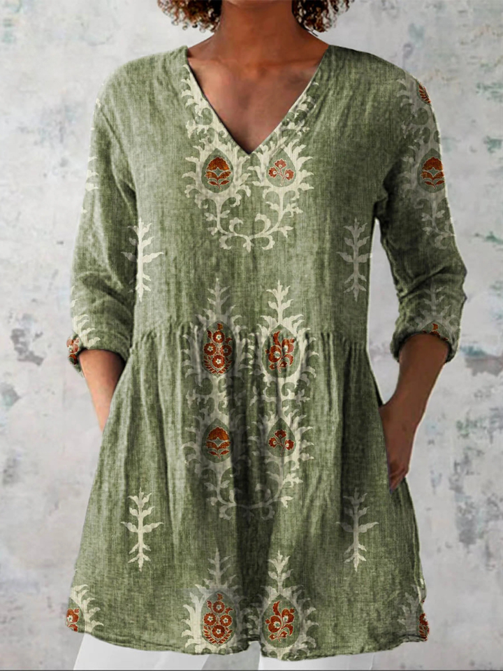 Blair | Lange Blouse met expressief patroon