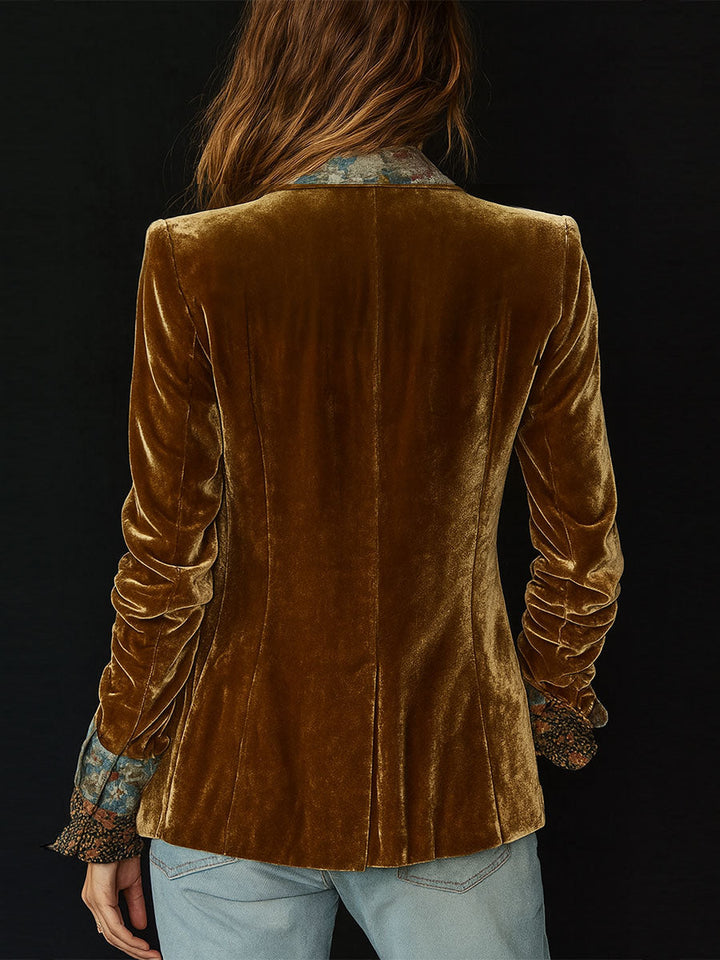 Marcelline | Blazer met patchwork en bloemenpatroon