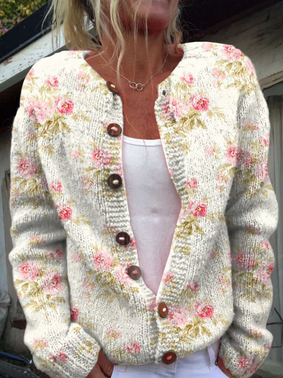 Kerensa™ | Vintage Bloemen Gebreide Cardigan