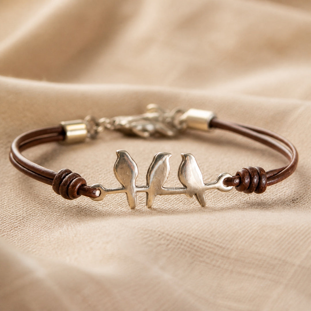 Vintage vogelarmband met touwontwerp