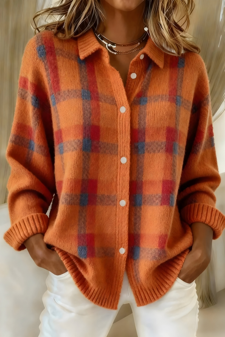 Anna | Gebreid vest met ruitpatroon