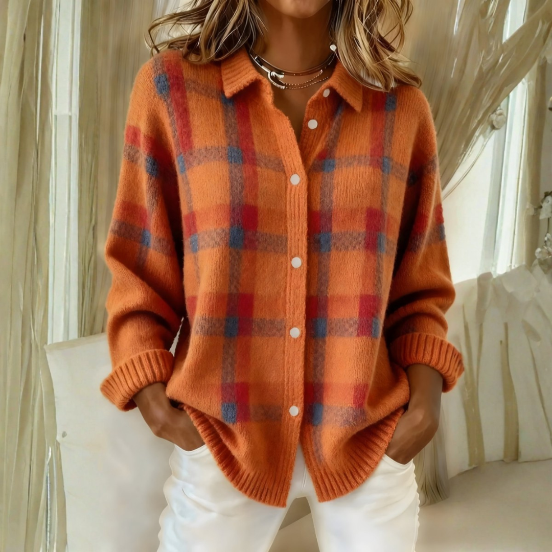 Olivia | Vest met ruitpatroon