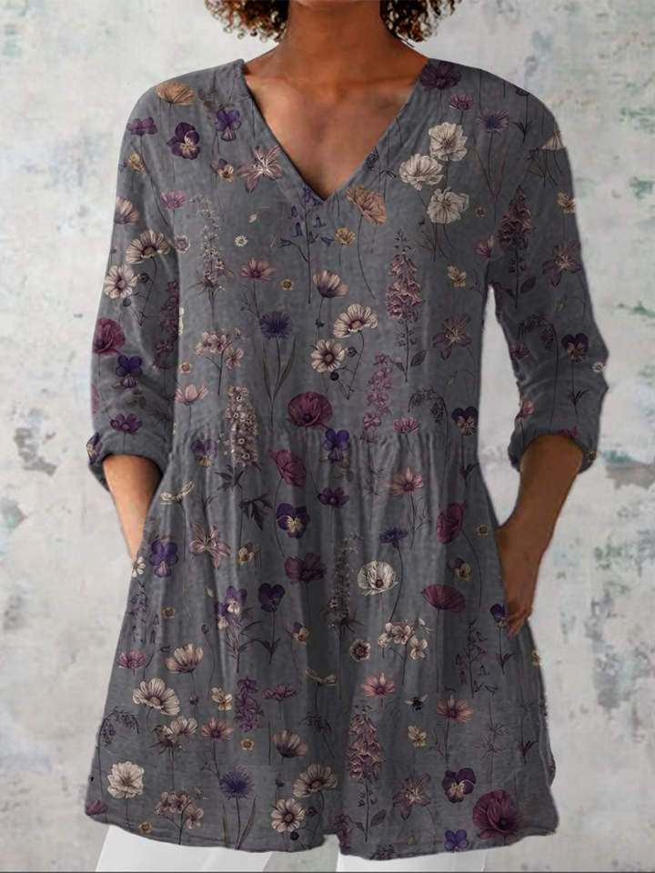 Kira | Lange Blouse met een opvallend patroon