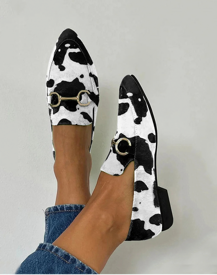 Diana - Loafers met patroon en gespdetail