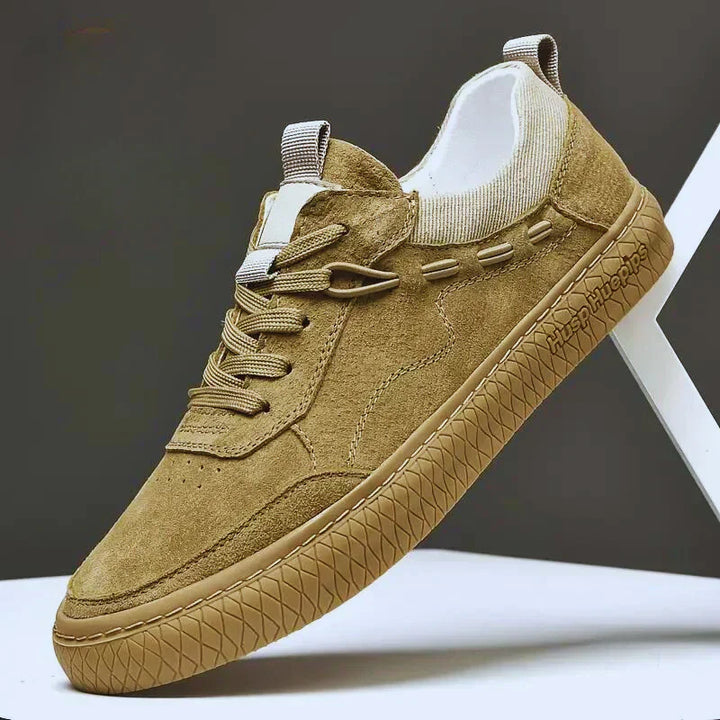 Casual Suède Sneakers met Textuur Zool