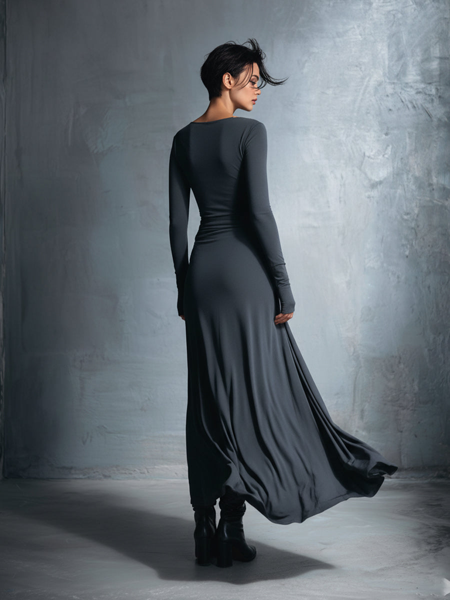 Naiara | Maxi-jurk met zijknoop