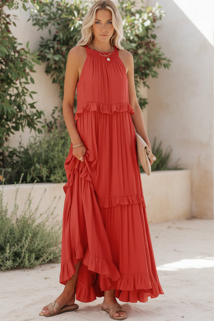 GAIA - RUFFLE MAXI JURK