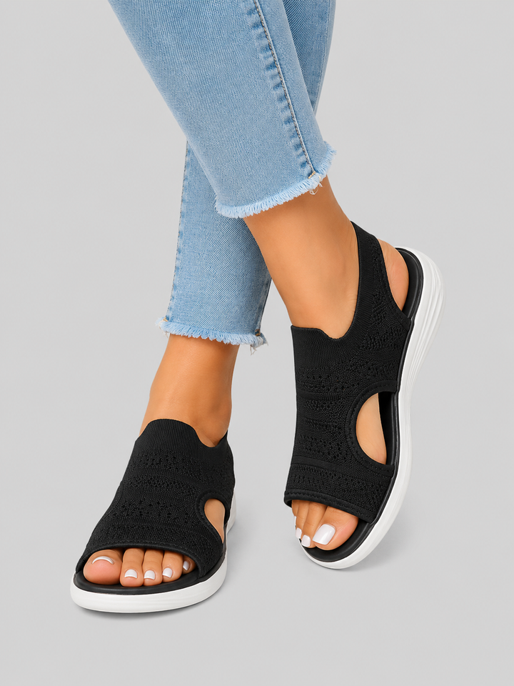 Lara - Sandalen met platform, van ademend materiaal voor dames