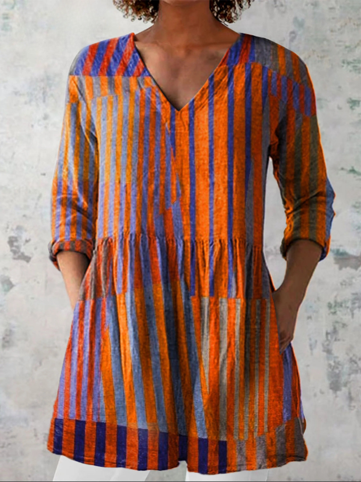Elowen | Lange Blouse met Uitgesproken Patroon
