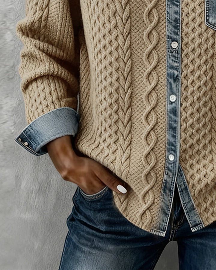 Elara | Shirt met lange mouwen en contrasterende details