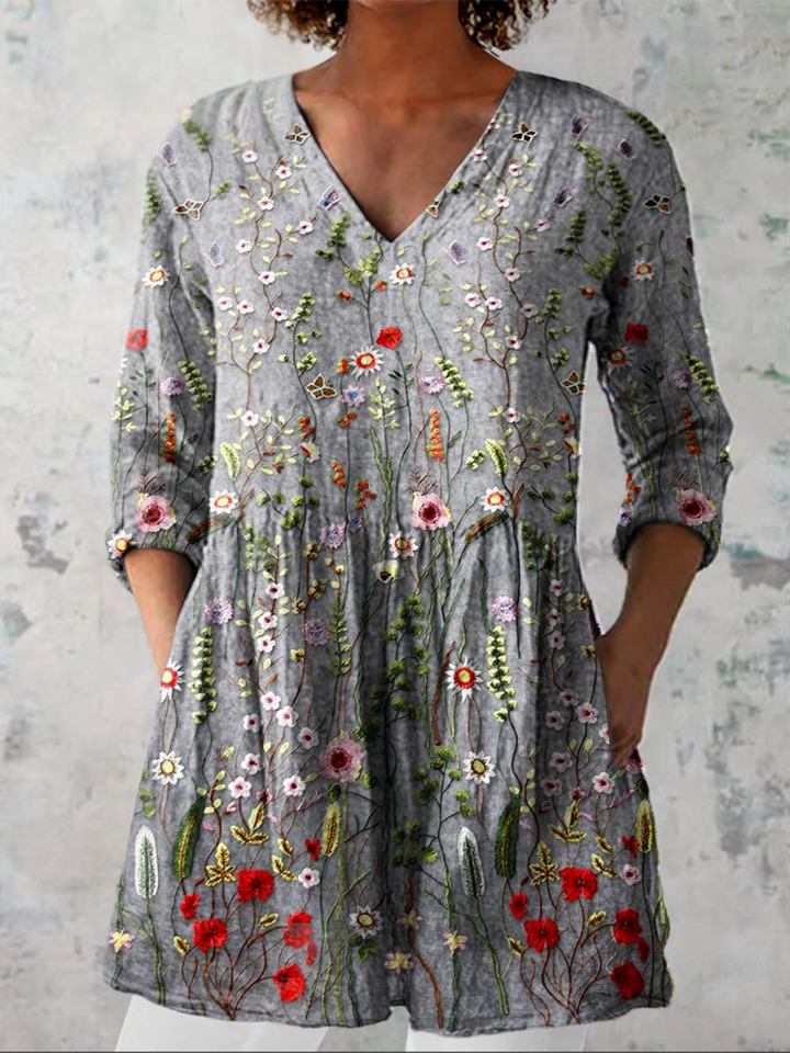 Sloane | Lange Blouse met een opvallend patroon