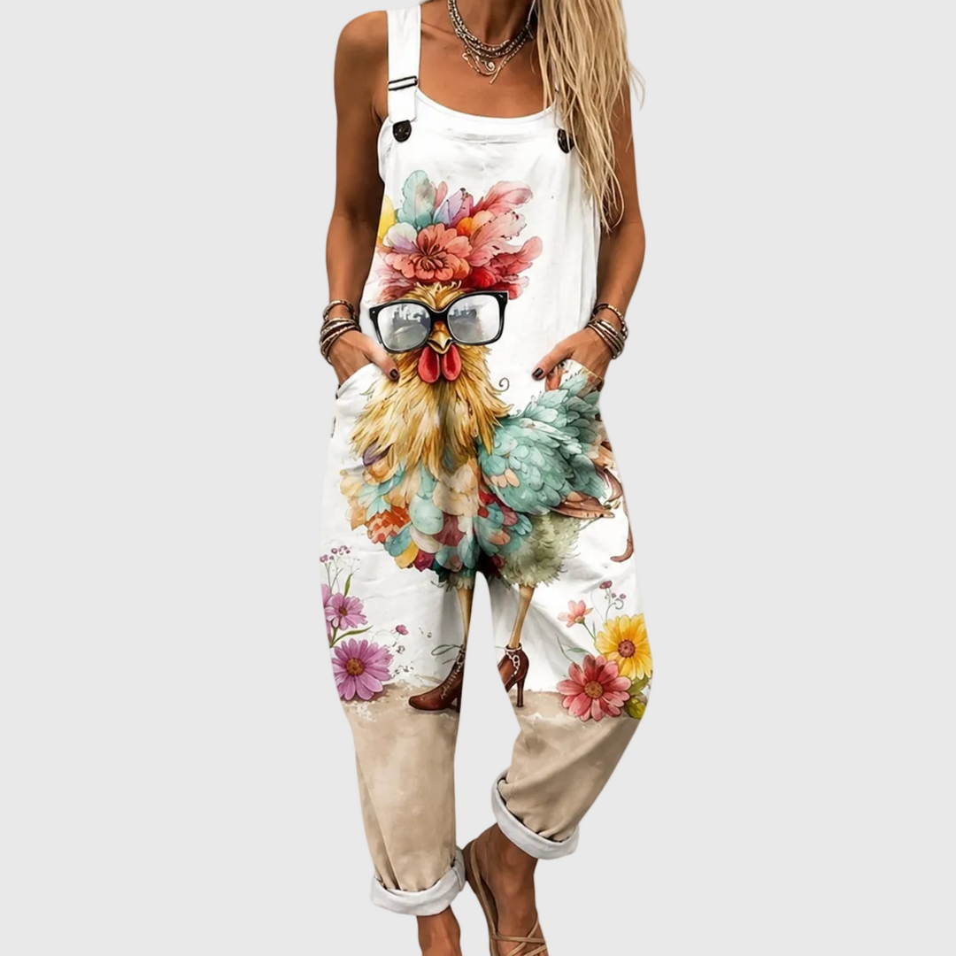 Comfortabele Geprinte Salopette