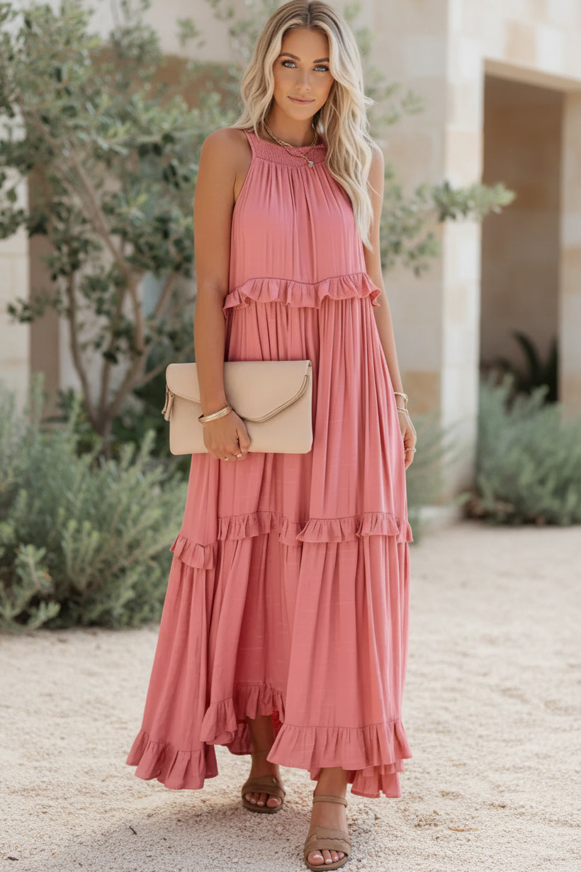 GAIA - RUFFLE MAXI JURK