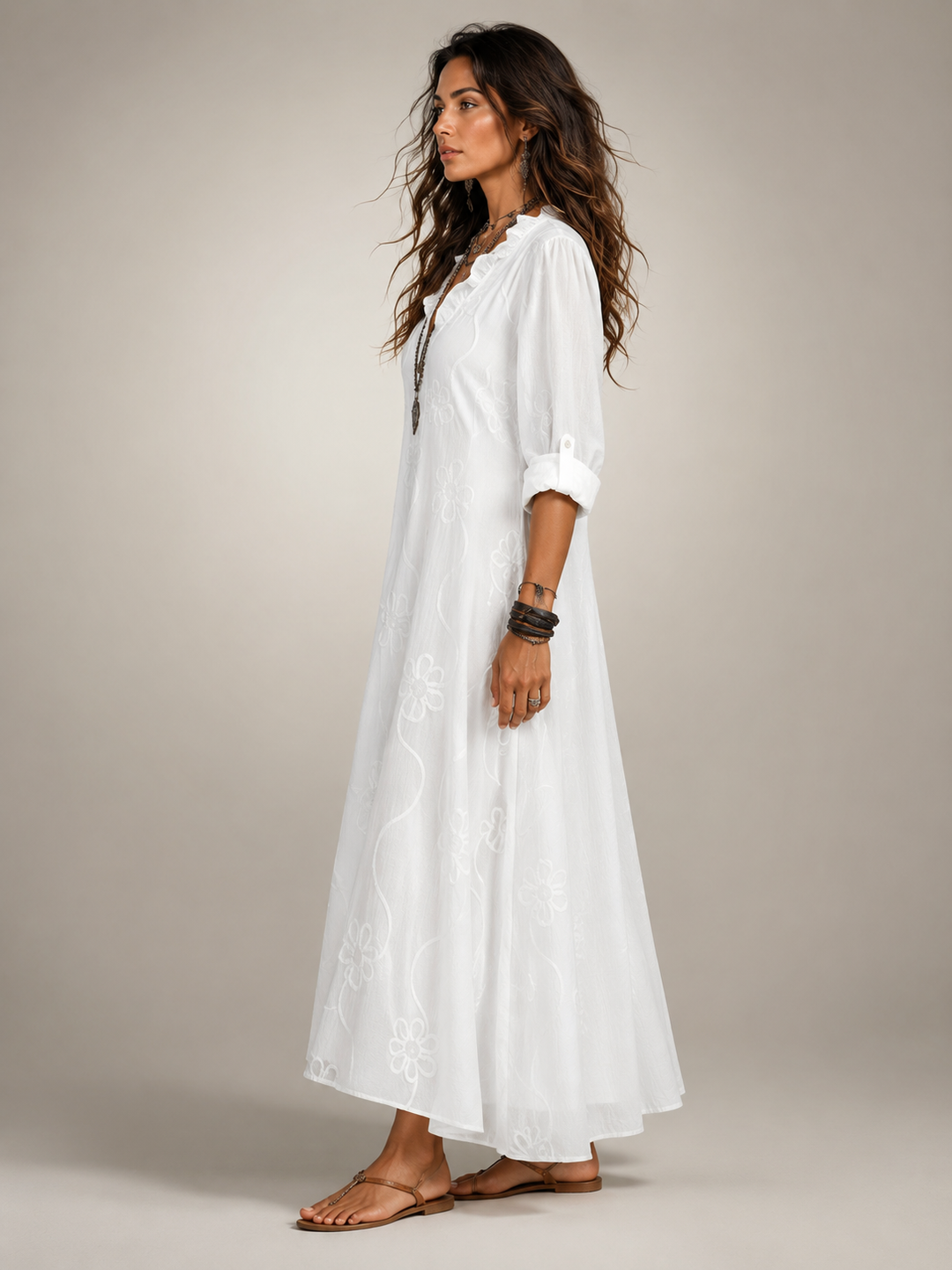 Lotte | Taille-verstevigende Bloemen Zomerjurk