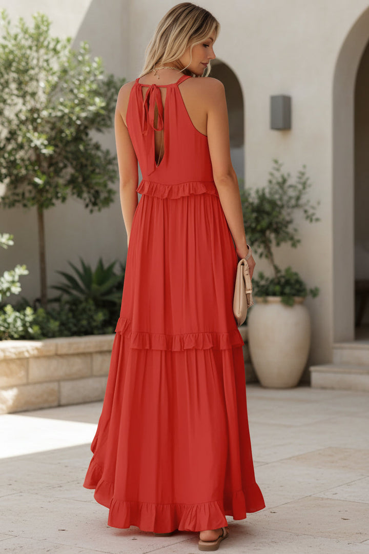 GAIA - RUFFLE MAXI JURK