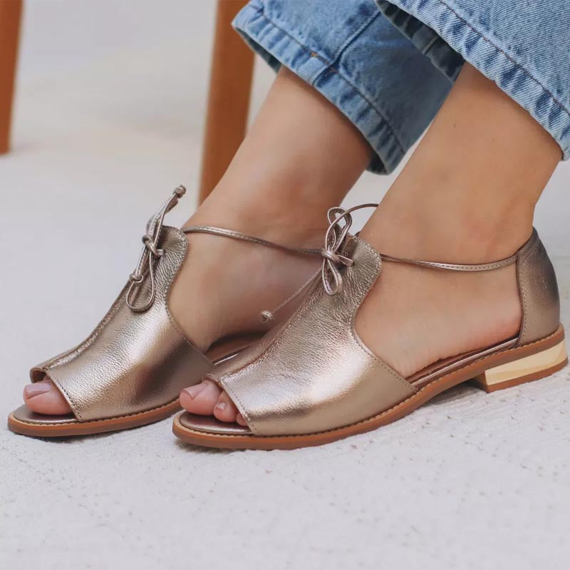 LILLIANA – SANDALEN VAN LEER MET BANDJES
