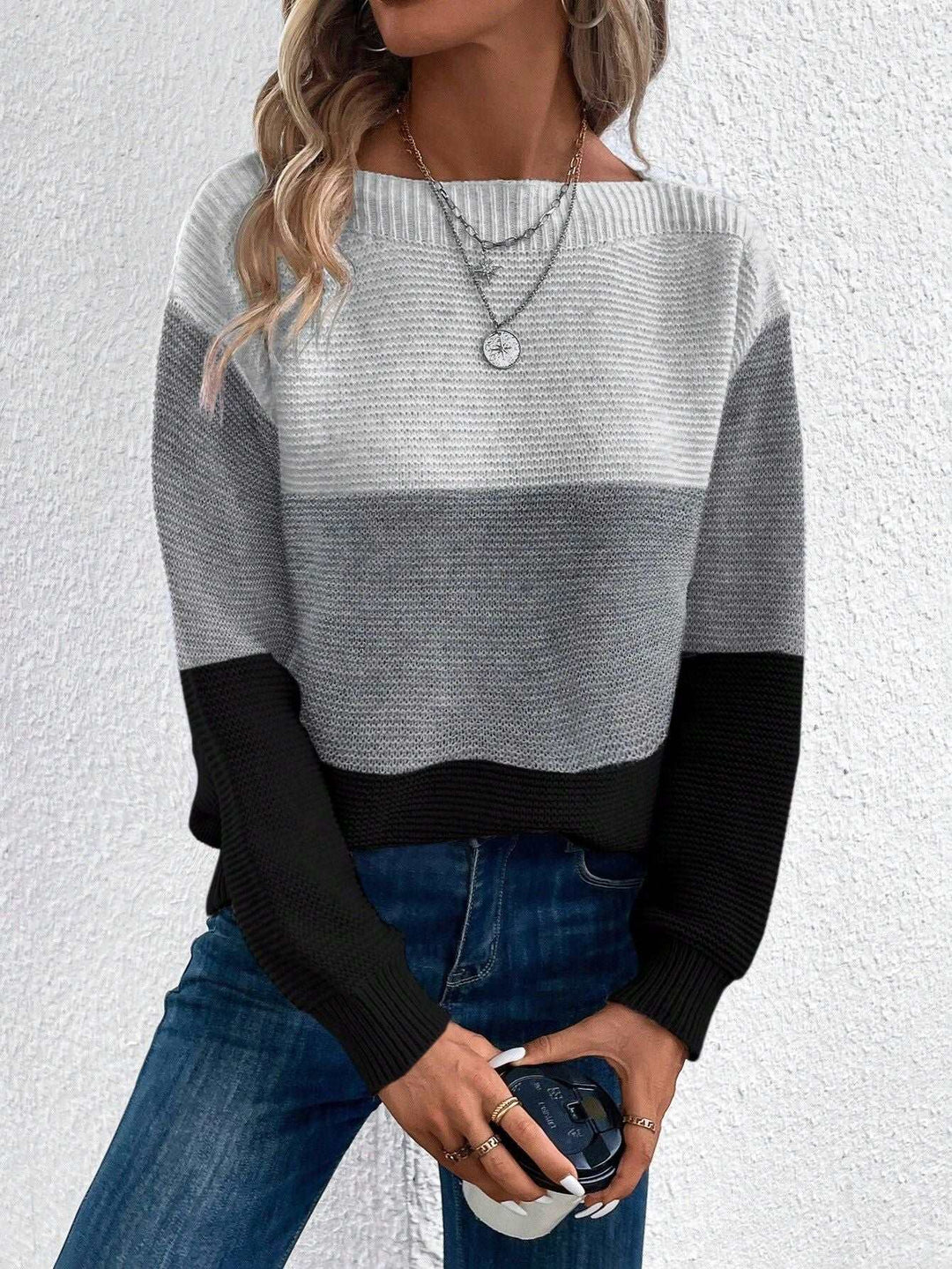 Luchtige Gestreepte Warme Sweater