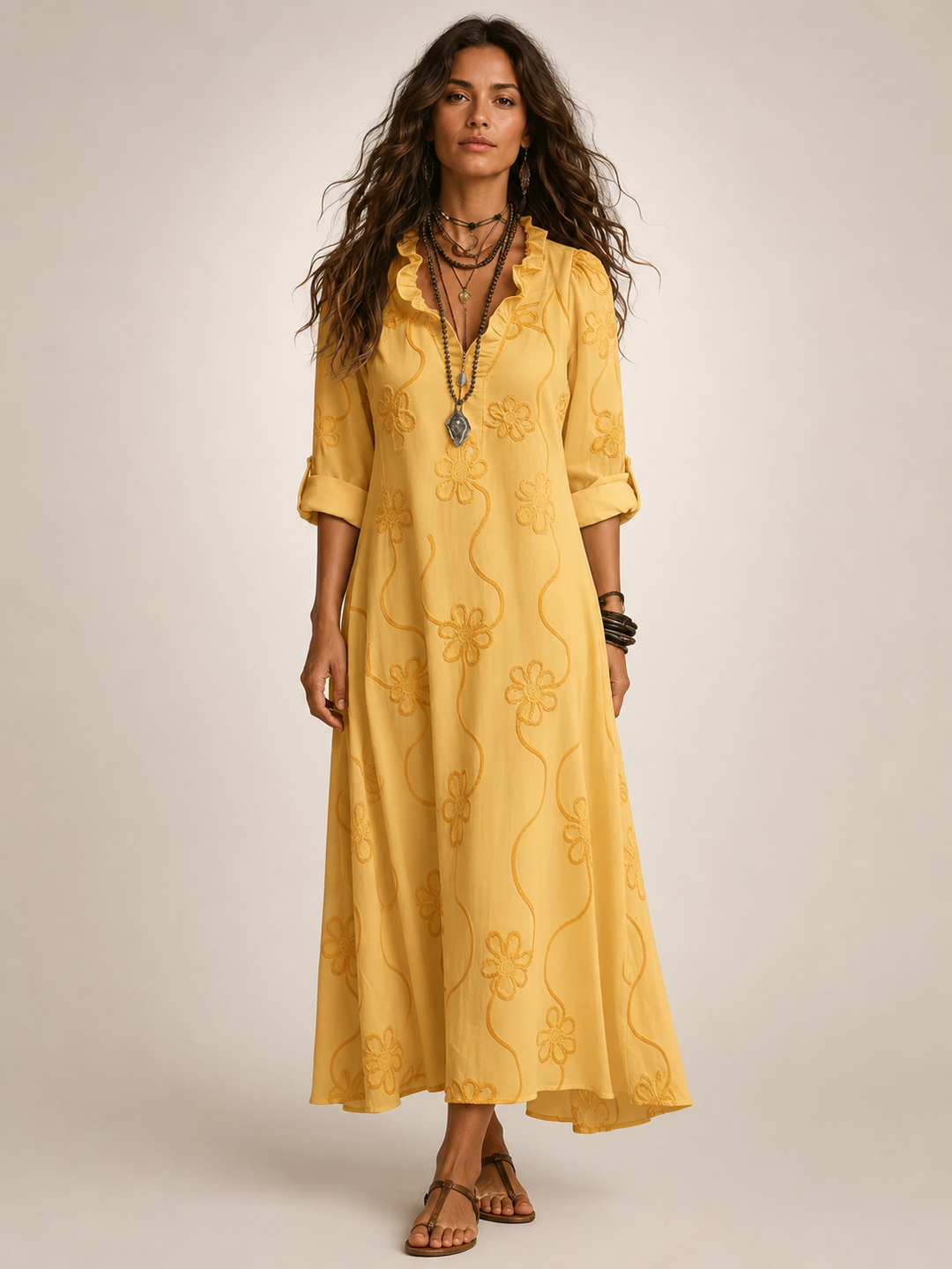 Lotte | Taille-verstevigende Bloemen Zomerjurk