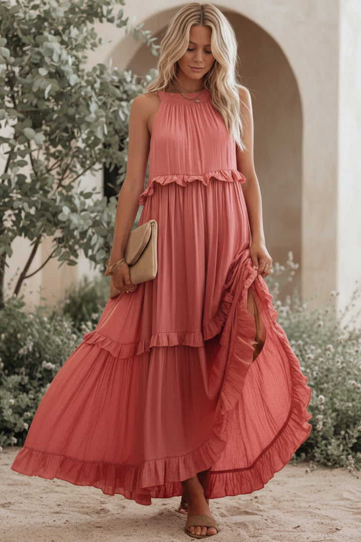 GAIA - RUFFLE MAXI JURK