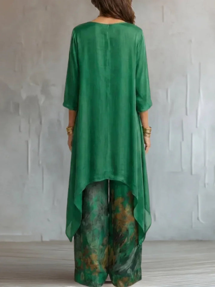 Celeste | Tweedelige set met asymmetrische top