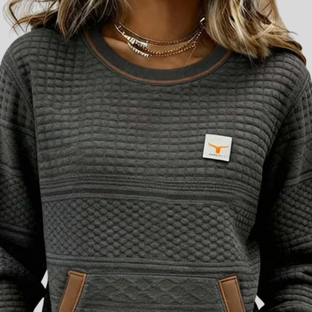 Noelle™ | Trui met ronde hals en kleurvlakken