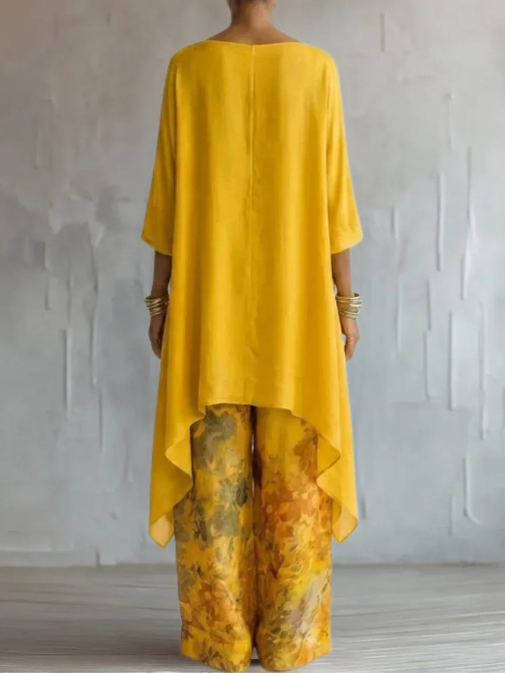Celeste | Tweedelige set met asymmetrische top