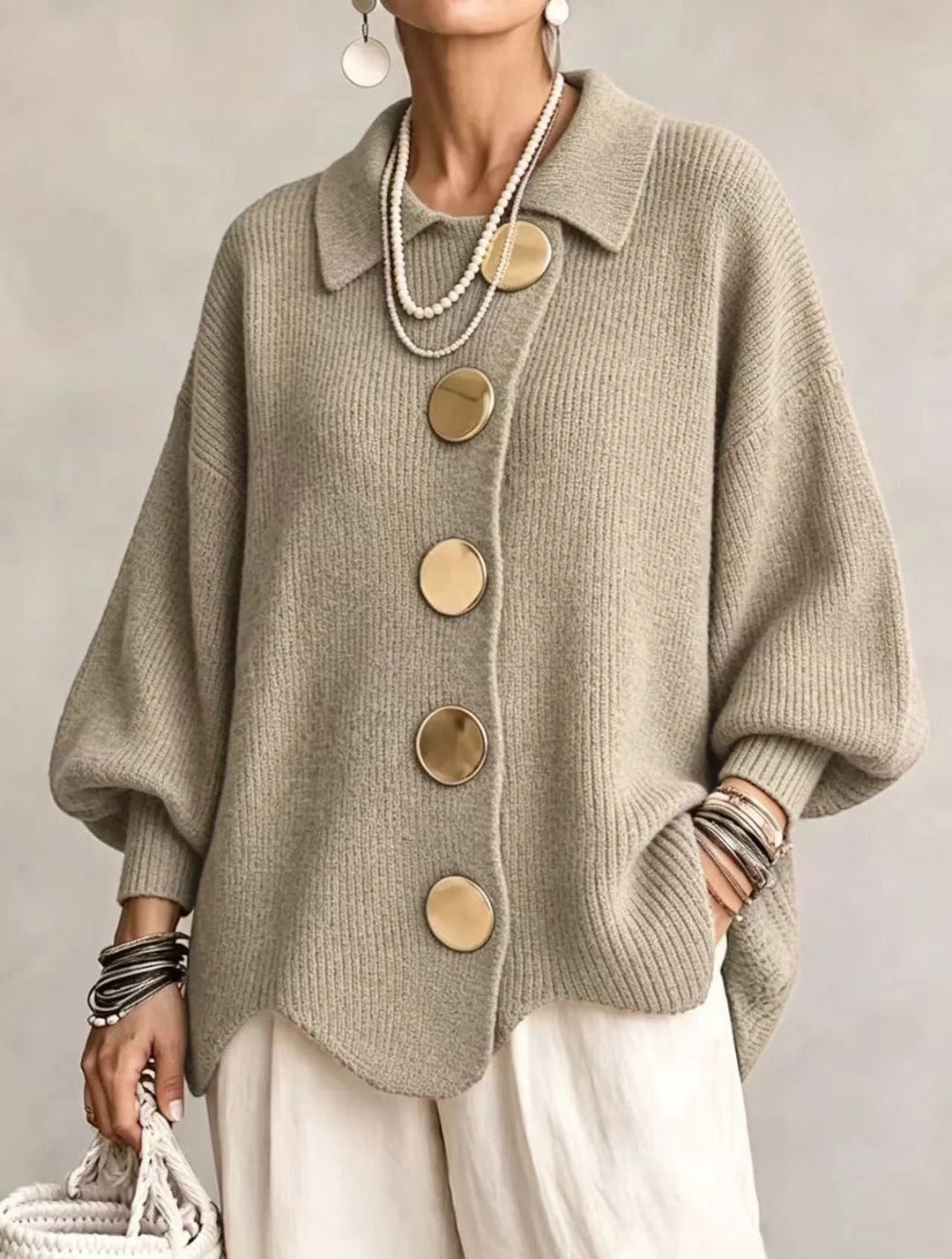 Karina | Oversized vest met knopen
