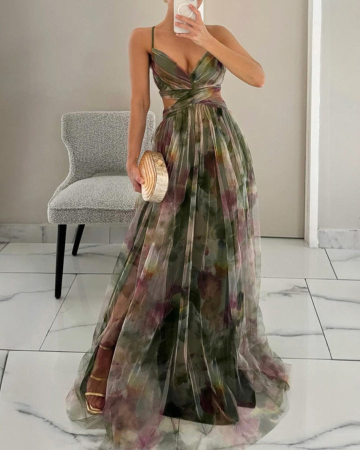 Giselle - Betoverende Maxi-jurk met Bloemenprint