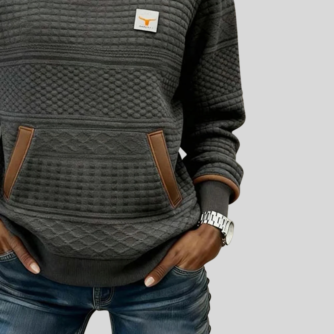 Noelle™ | Trui met ronde hals en kleurvlakken