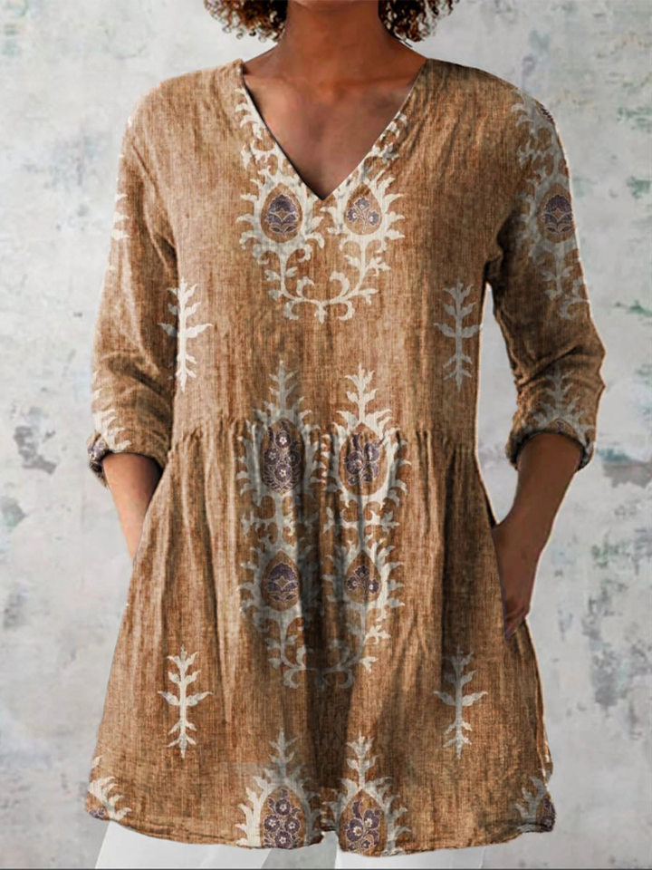 Blair | Lange Blouse met expressief patroon