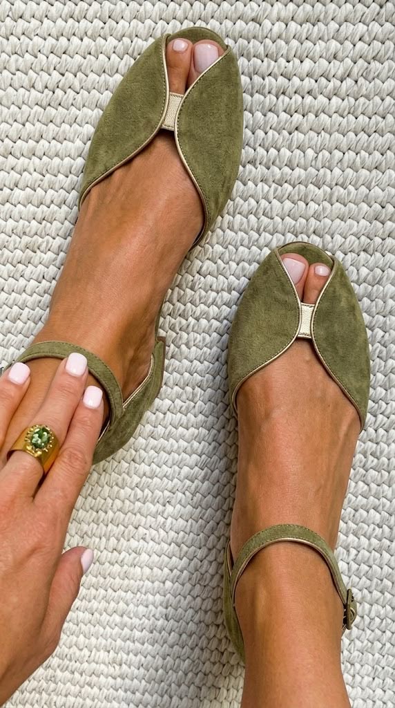 Olivia | Elegante Salie Groene Sandalen