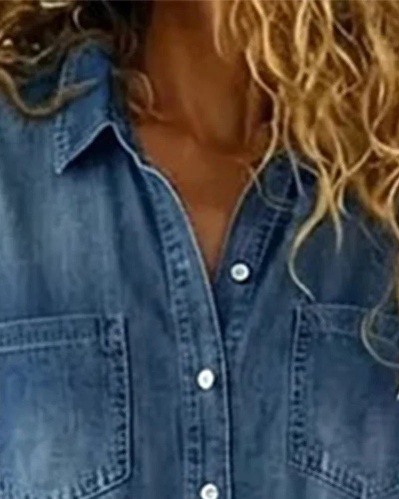Julia | Jeansoverall met frontknopen