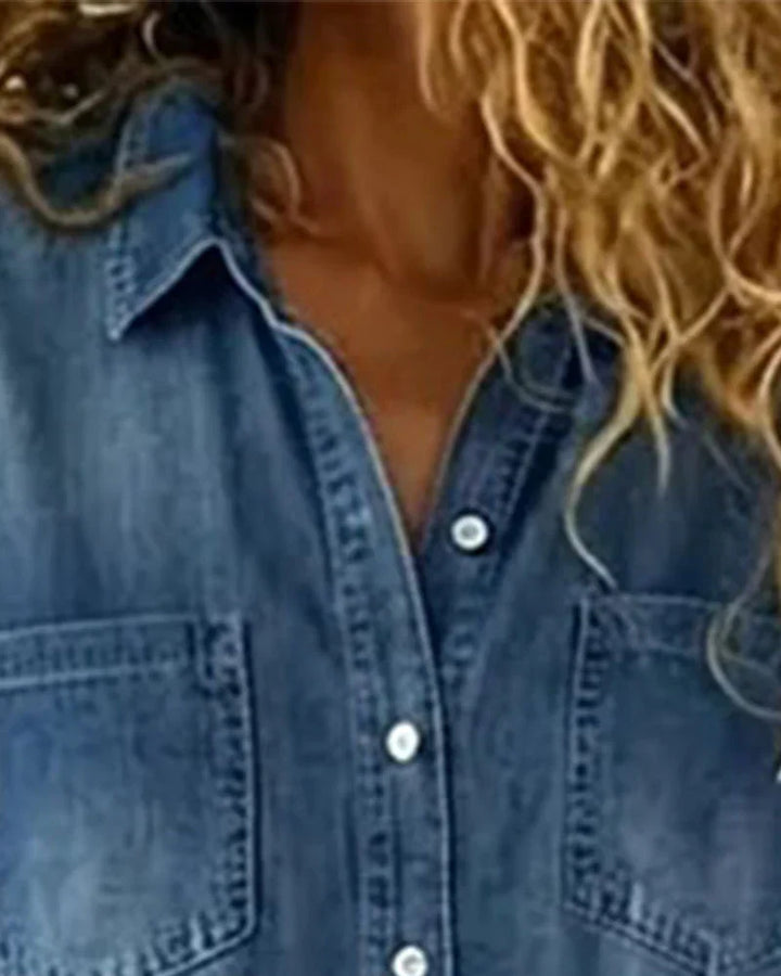 Julia | Jeansoverall met frontknopen