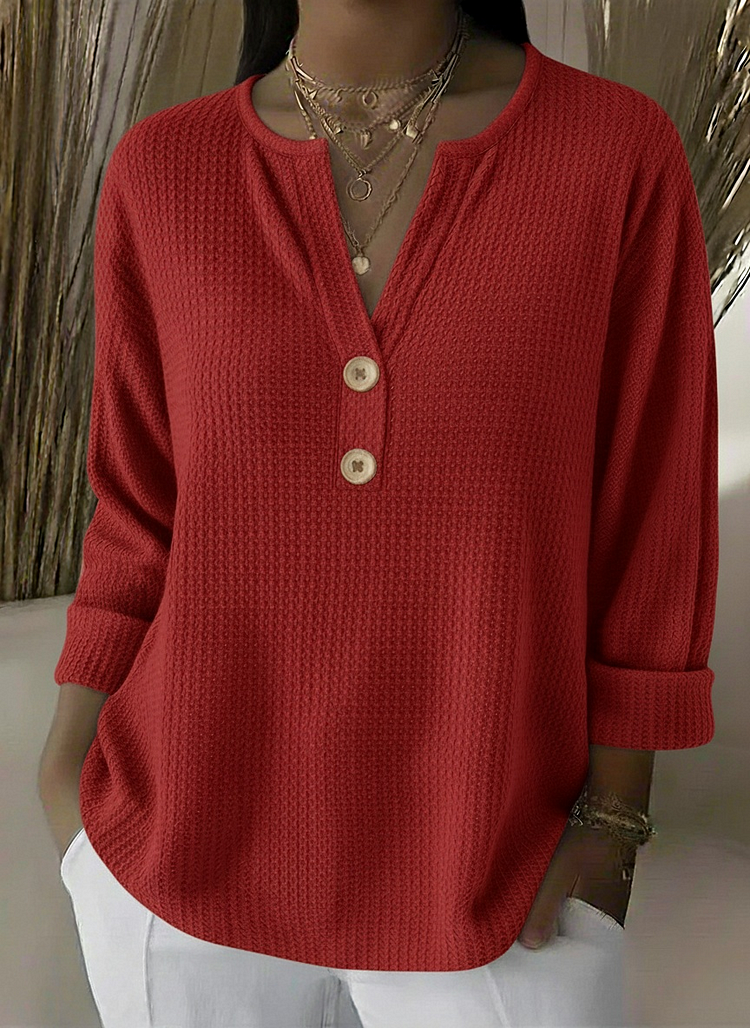 Lucinda™ | Henley Knop Top