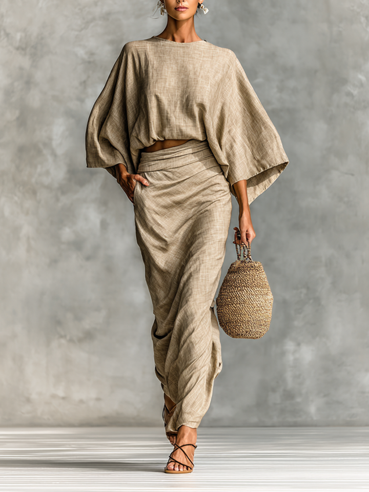 Paula | Set met lange mouwen en rok