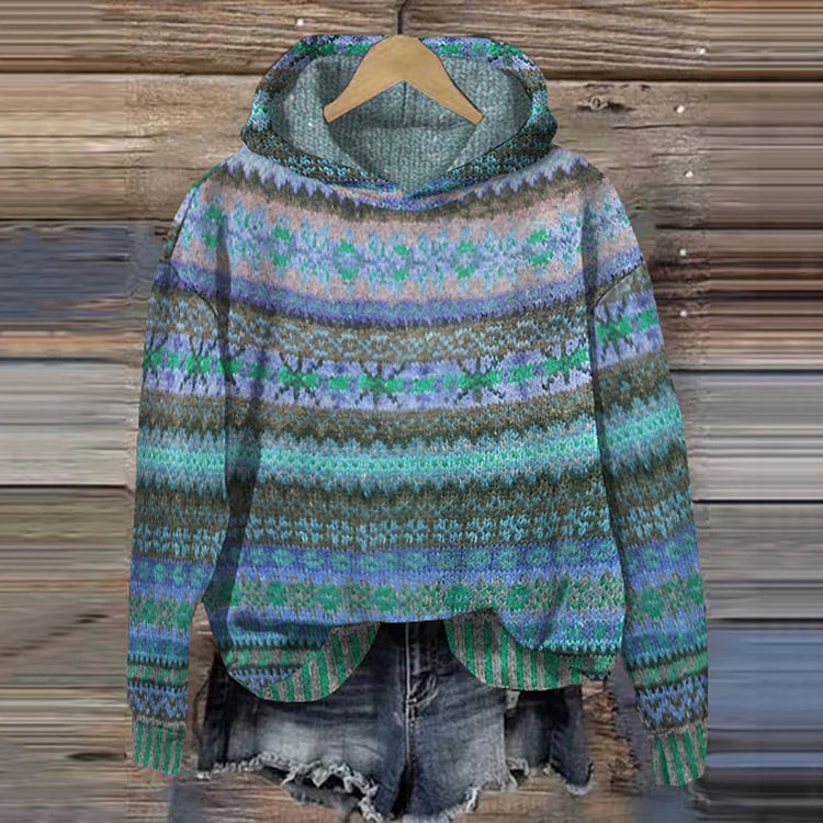 Chloé | Trui met capuchon en grafisch patroon