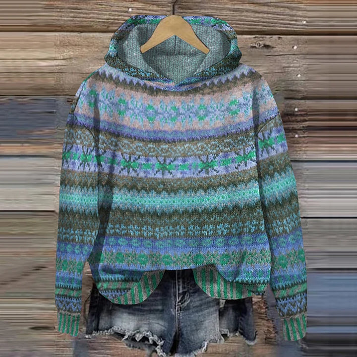 Chloé | Trui met capuchon en grafisch patroon