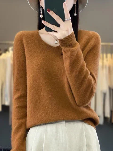 DELACROIX | Pull Col V Maille Douce Martine