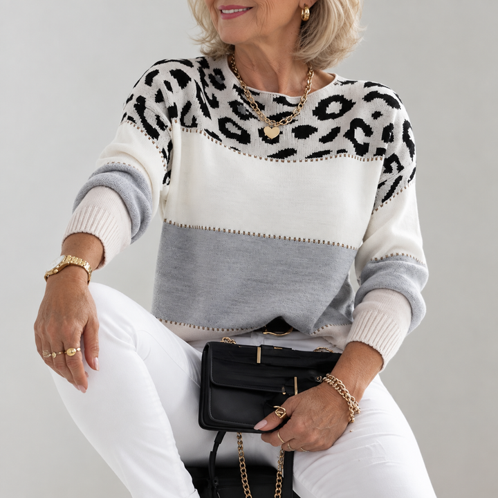 Margot | Trui met luipaardpatroon