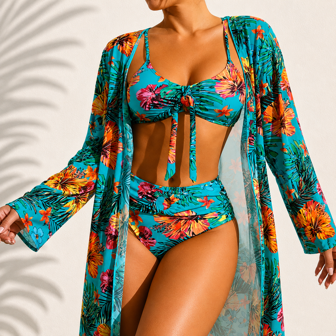 Van Laarhoven™ | Elegante Tropicale 3-delige Bikini