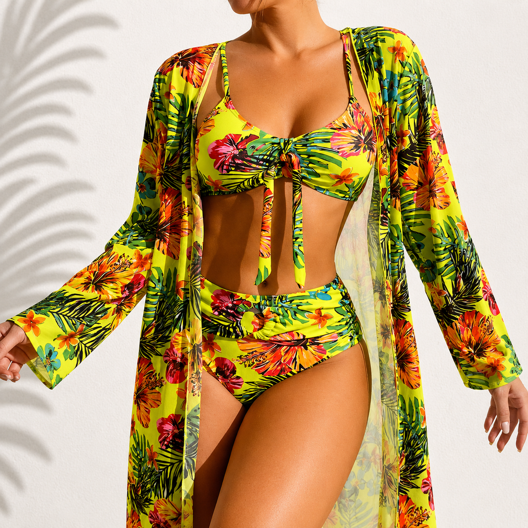 Van Laarhoven™ | Elegante Tropicale 3-delige Bikini