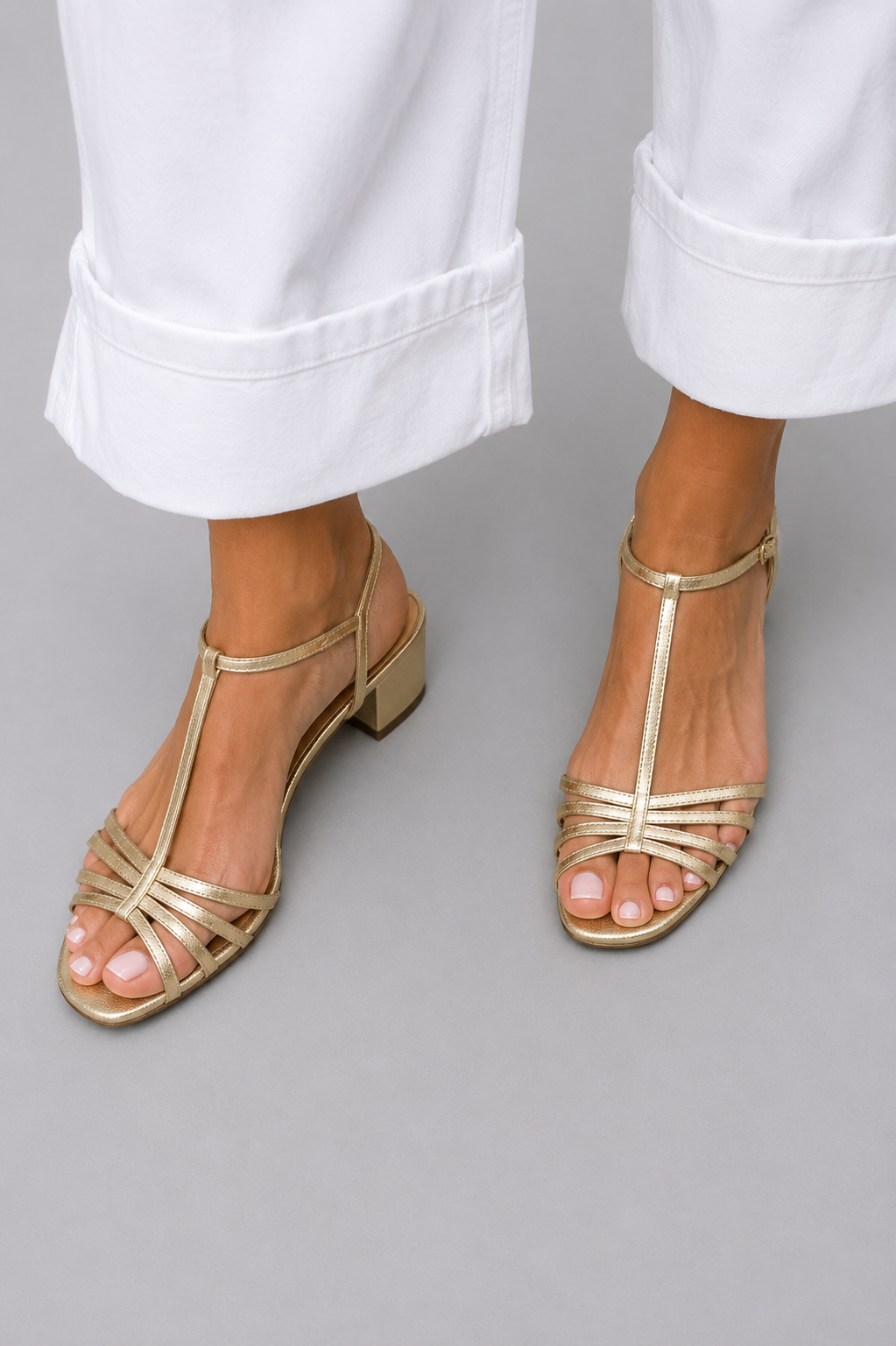 Allegra | Gouden Sandalen Elegante Dagelijksheid