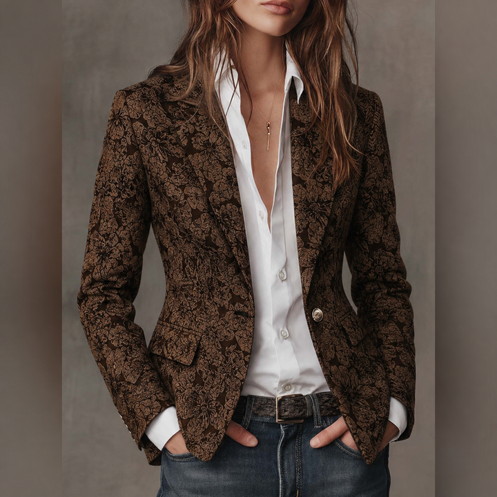 Estelle | Aansluitende blazer met patroon