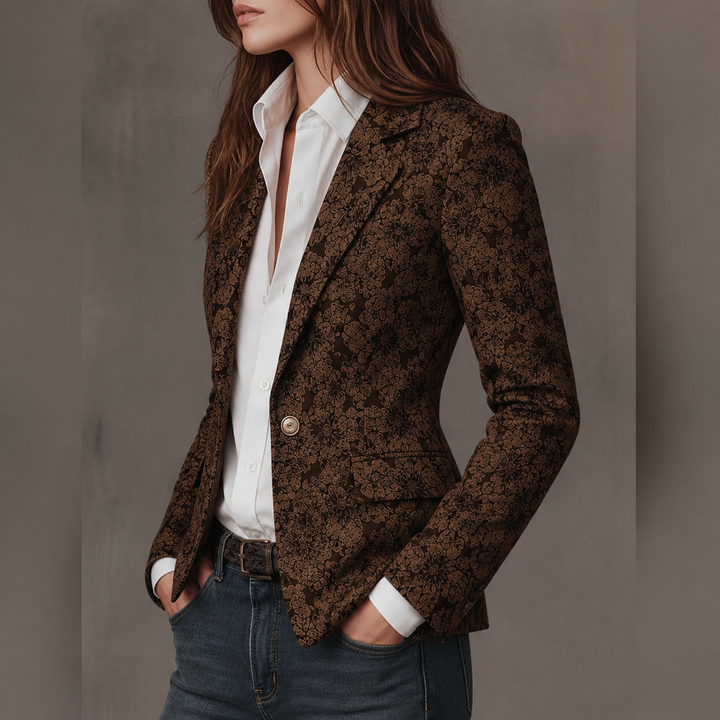 Estelle | Aansluitende blazer met patroon