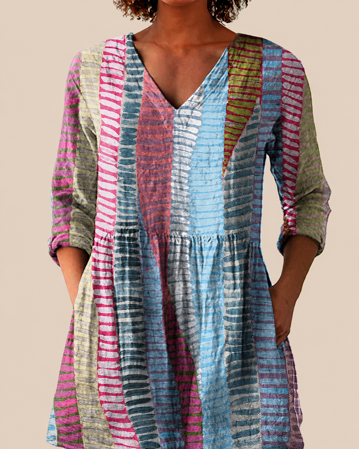 Noa | Lange Blouse met een uitdrukkelijk patroon