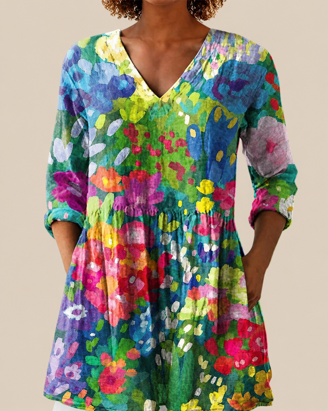 Eden | Lange Blouse met Expressief Patroon